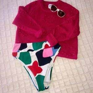 Cheeky High Cut High Waist Bikini Bottom